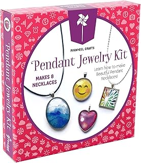 Pendant Necklace Making Kit for Girls and Teens - Jewelry Making Supplies DIY Arts and Crafts for Kids to Create Personalized Jewelry, Beautiful Gifts Jewelry Making Kit for Girls 8-12