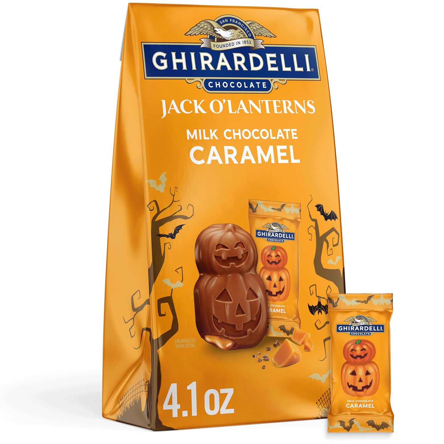 Milk Chocolate Caramel Jack O' Lanterns 4.1oz Bag