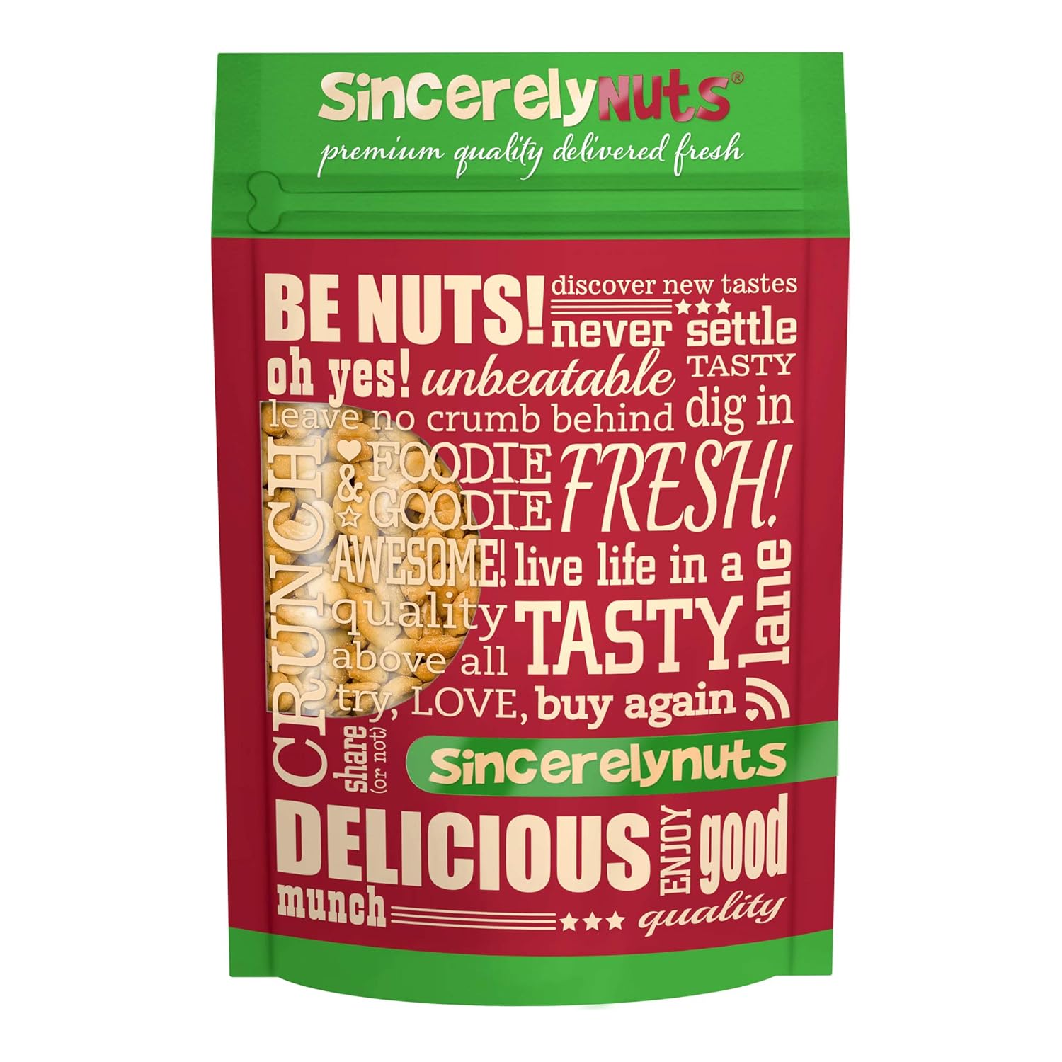 Sincerely Nuts – Cashew Pieces Roasted and Unsalted | One lbs. Bag | Deluxe Kosher Snack Food | Healthy Source of Protein, Vitamin & Mineral Nutritional Content | Gourmet Quality Vegan Cashew Nut