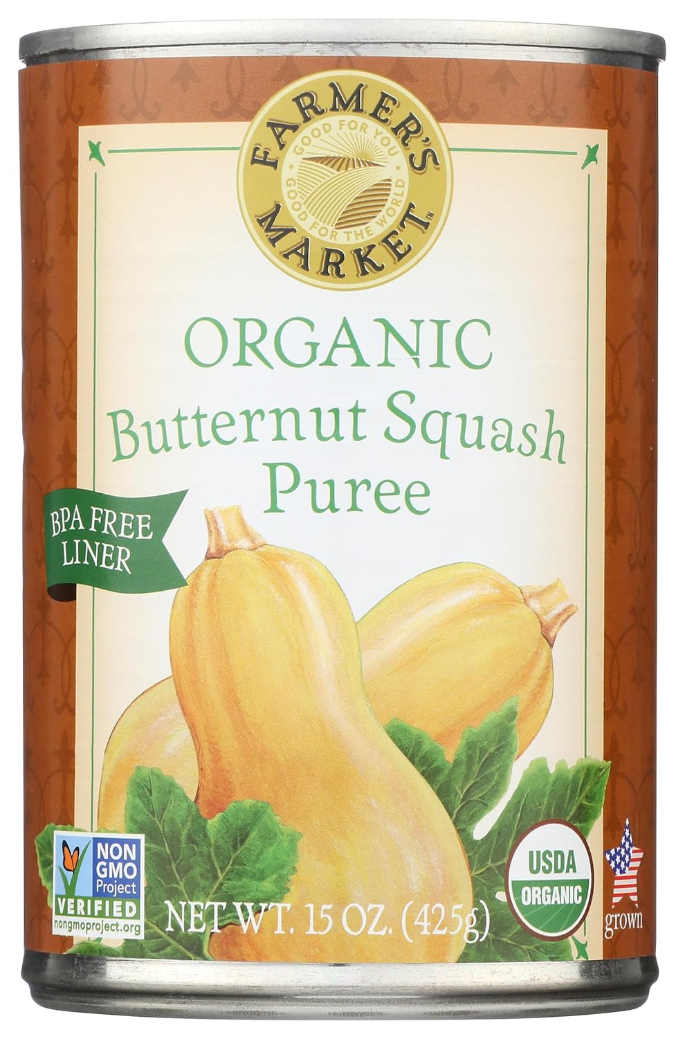 Farmer's Market Foods, Organic Canned Butternut Squash Puree, 15 oz