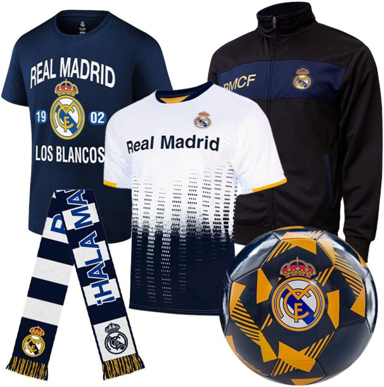 Icon Sports Pro League Ultimate Fan Pack – Officially Licensed 5-Piece Soccer Merch - Shirt, Jersey, Jacket, Scarf, Bag