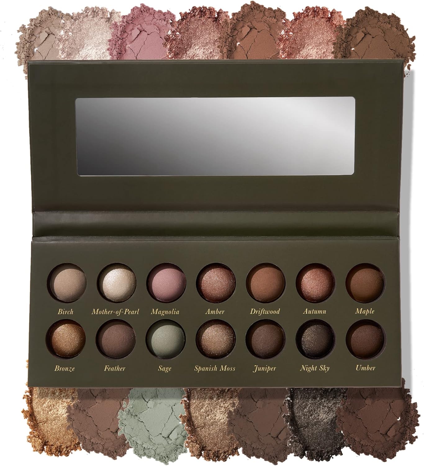 LAURA GELLER NEW YORK The Delectables Earthy Essentials Baked Eyeshadow Palette | 14 Pigmented Eyeshadows Blendable Natural Look