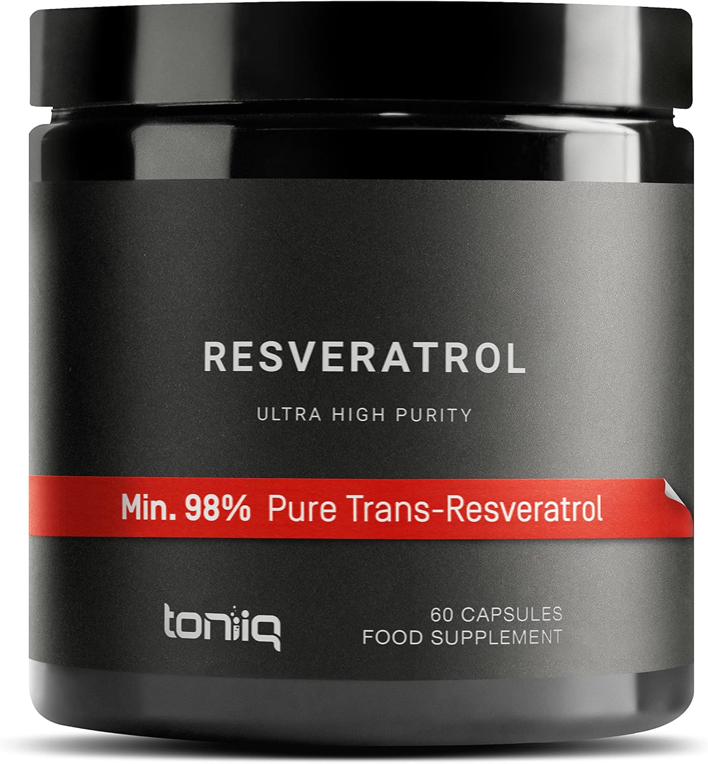 Ultra High Purity Resveratrol Capsules - 98%+ Pure Trans-Resveratrol - Bioavailable with Superior Purity - 60-Count Lab Tested Resveratrol Supplement