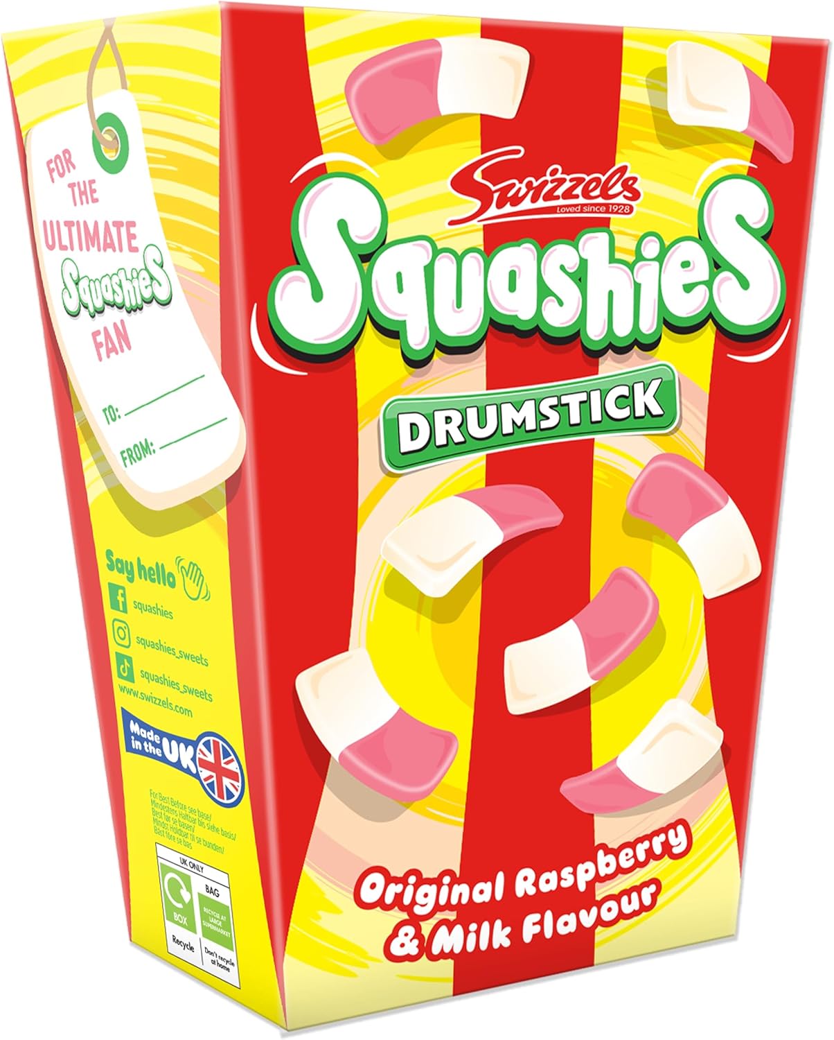 Swizzels Squashies Gift Carton 280g - Delicious Sweets, Soft Squashies Treats, Perfect for Sweet Lovers, Ideal Swizzels Sweets for All Occasions