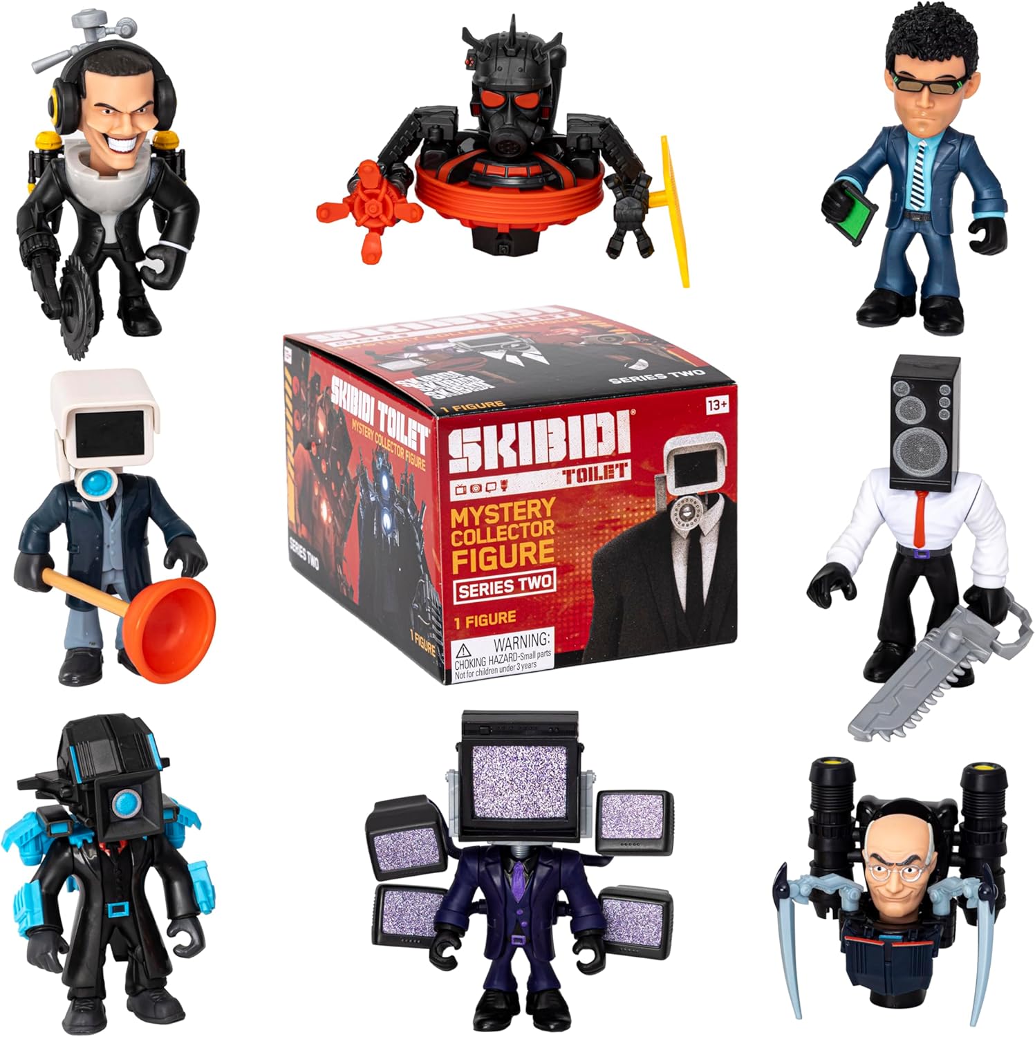 SKIBIDI Toilet Mystery Figure Collector Series 2, Collectible Figures, YouTube Animation Sensation, Officially Licensed Toilet Merch