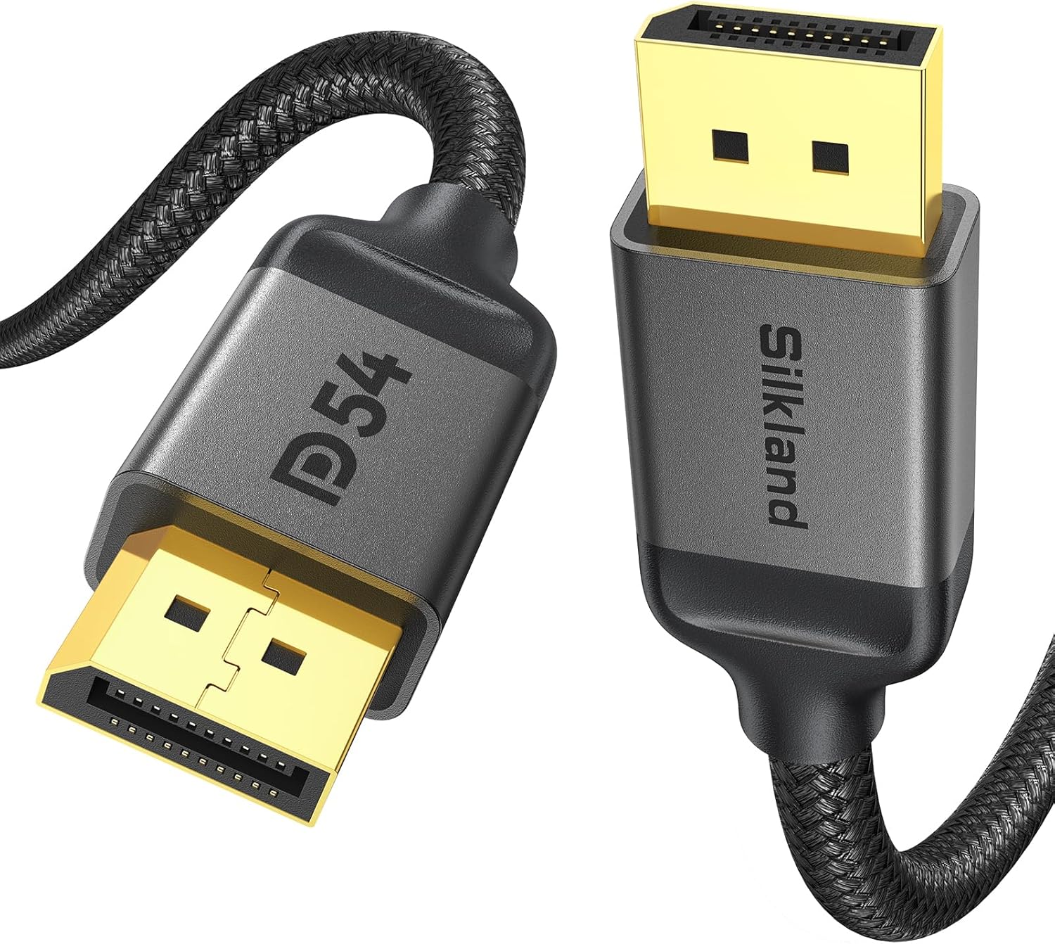 Silkland 54Gbps DisplayPort Cable 2.1 [VESA Certified], DP 2.1 Cable [16K@30Hz, 8K@120Hz, 4K@240Hz 165Hz 144Hz] HDR, HDCP DSC 1.2a, Compatible FreeSync G-Sync Gaming Monitor 5090 7900XTX, 6.6FT