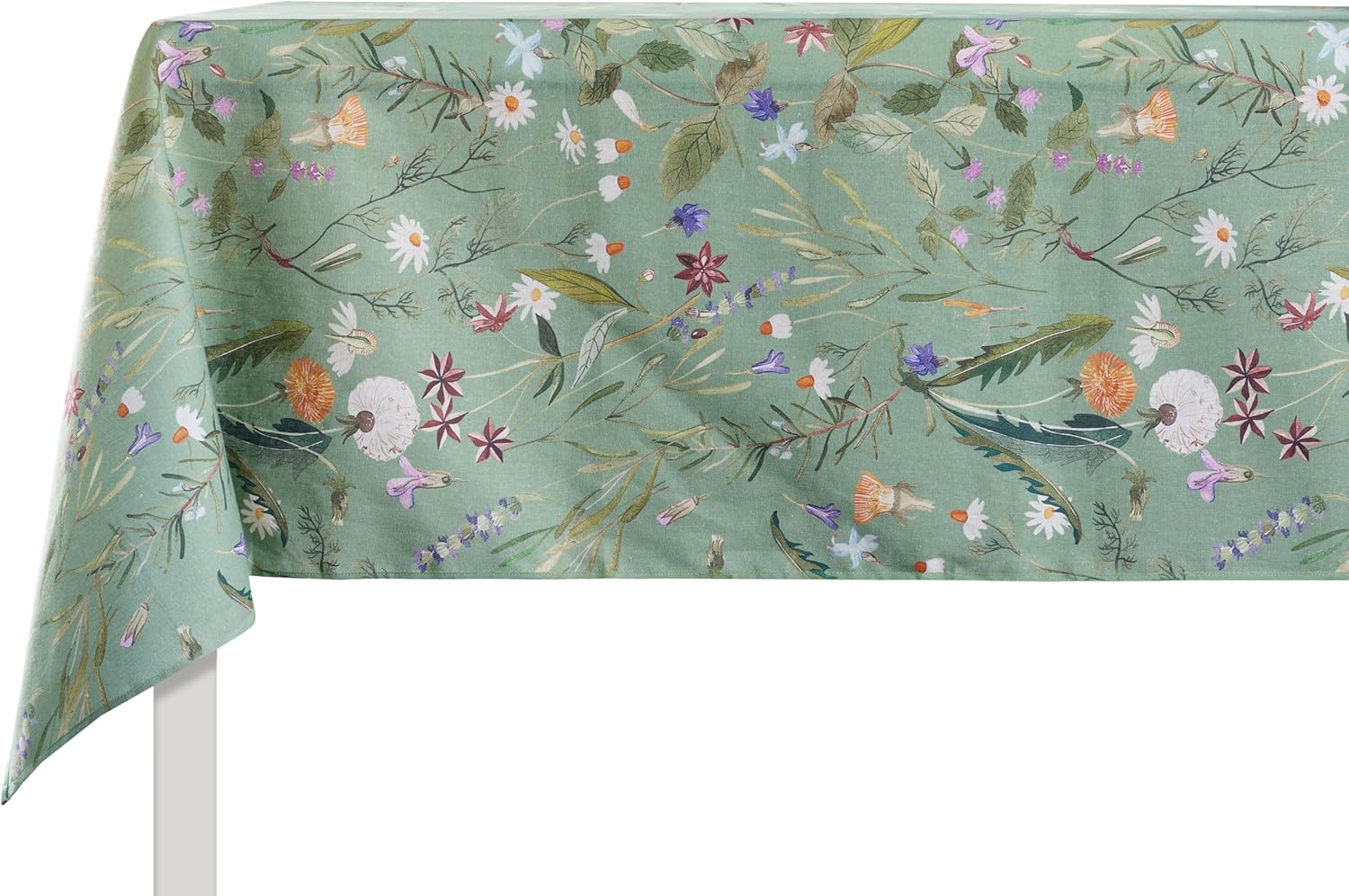 SWEET HOME Guzzini - Tablecloth Cotton and Linen Soft OekoTex Certified 140 x 320 cm 10-12 Seater Kitchen and Dining Room Indoor/Outdoor, Rectangular Tablecloth for Table, Durable, Washable 40°