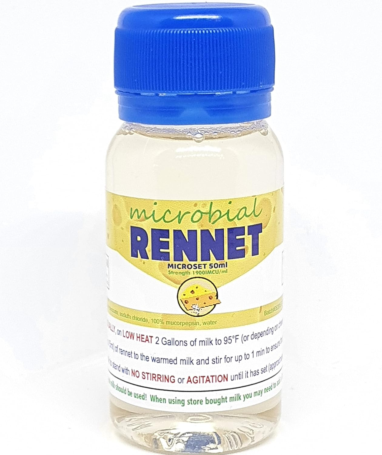 RENNET Microbial Liquid Cheese Coagulant Microset 50ml, White