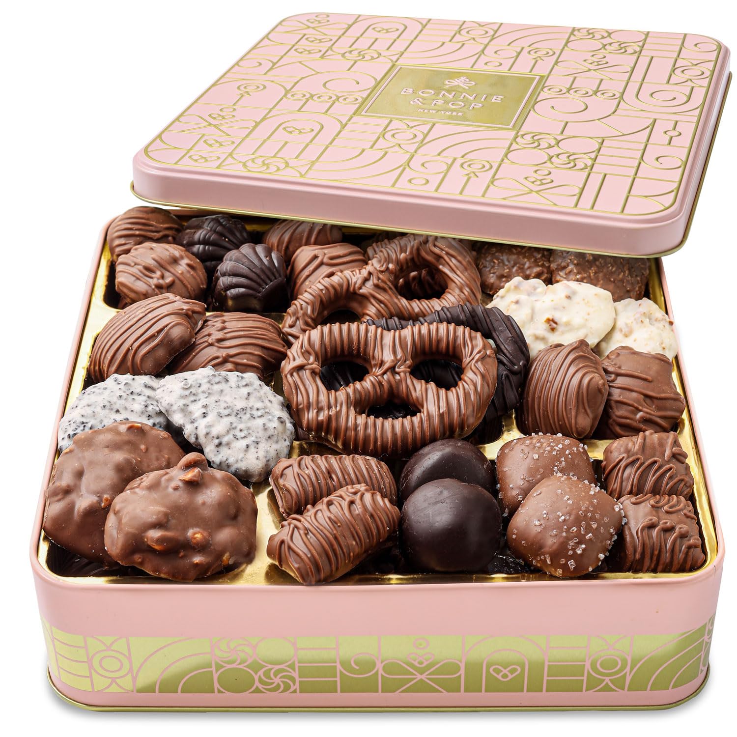 Chocolate Gift Basket for Women, Candy Gift Box for Woman, Gift Set for Mothers Day, Holidays, Her, Mom, Wife, Anniversary | Bonnie and Pop