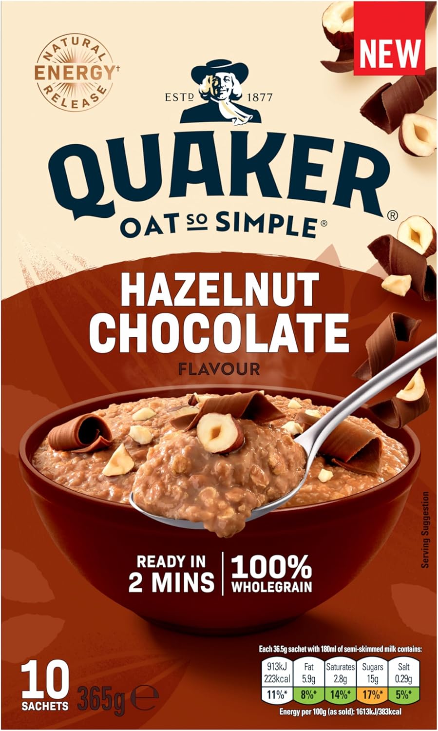 Quaker Hazelnut Chocolate 10pk
