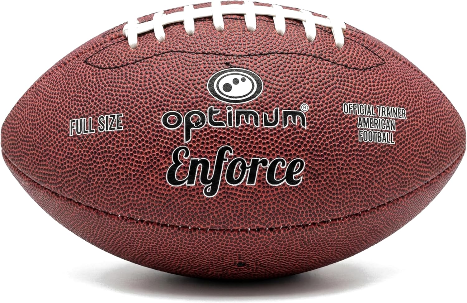 Optimum Enforce American Football Ball – Official Size Training Ball with Tyre Grip Surface, Durable Rubber Construction for All-Weather Practice & Match Play
