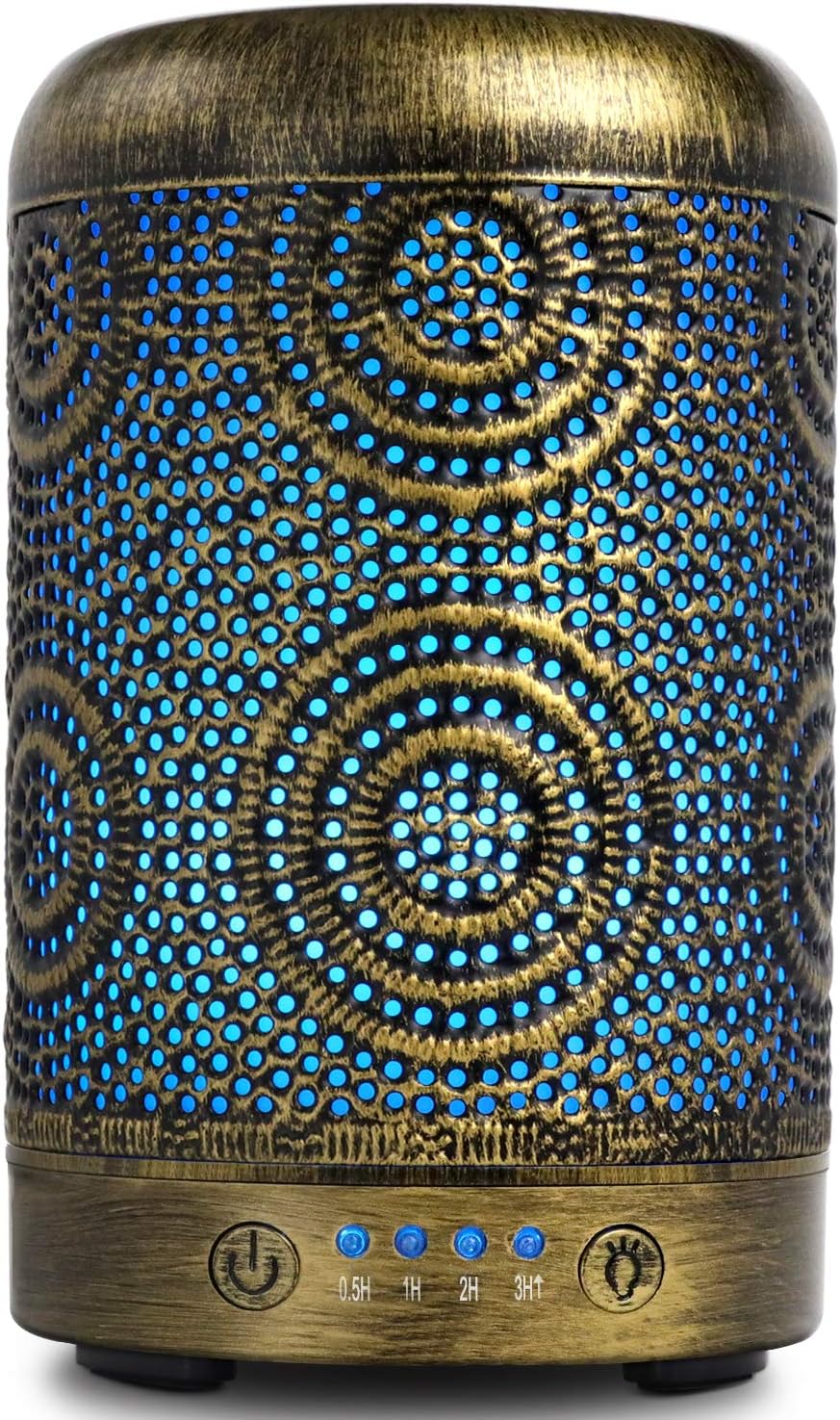 Aromatherapy Diffusers,SALKING 100ml Metal Essential Oils Diffuser,Humidifiers with 7 Colorful LED Lights, Timer and Waterless Auto-Off for Home Decor,Office,Bedroom, for Women