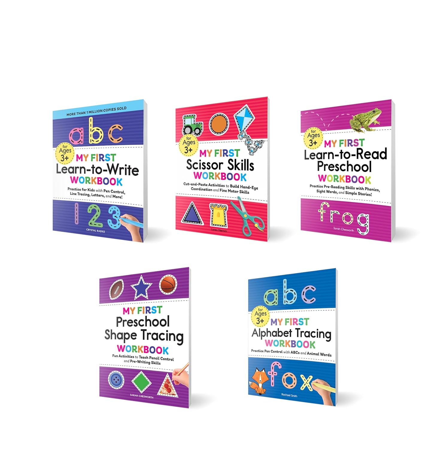 My First Preschool Workbooks 5-Book Bundle: Practice Essential Preschool Skills to Learn to Write, Learn to Read, and Build Fine Motor Skills (My First Preschool Skills Workbooks)