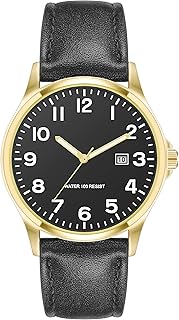 Amazon Essentials Men's Easy to Read Strap Watch
