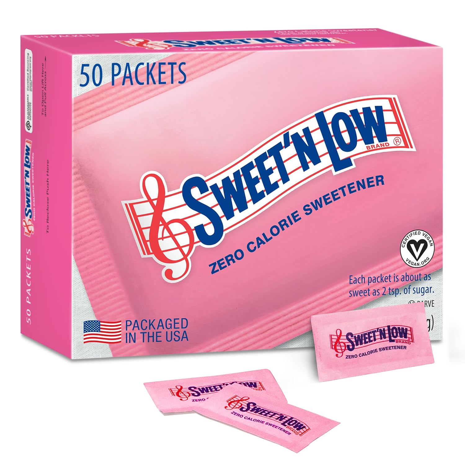 Sweet'N Low, Zero Calorie Sweetener Packets, 50 Ct