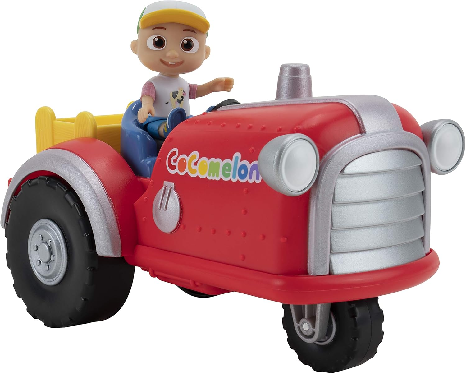 CoComelon Musical Tractor Age 3+ with Sounds & Exclusive 3-inch Farm JJ toy, Play a Clip of “Old MacDonald” song plus more Sounds and Phrases