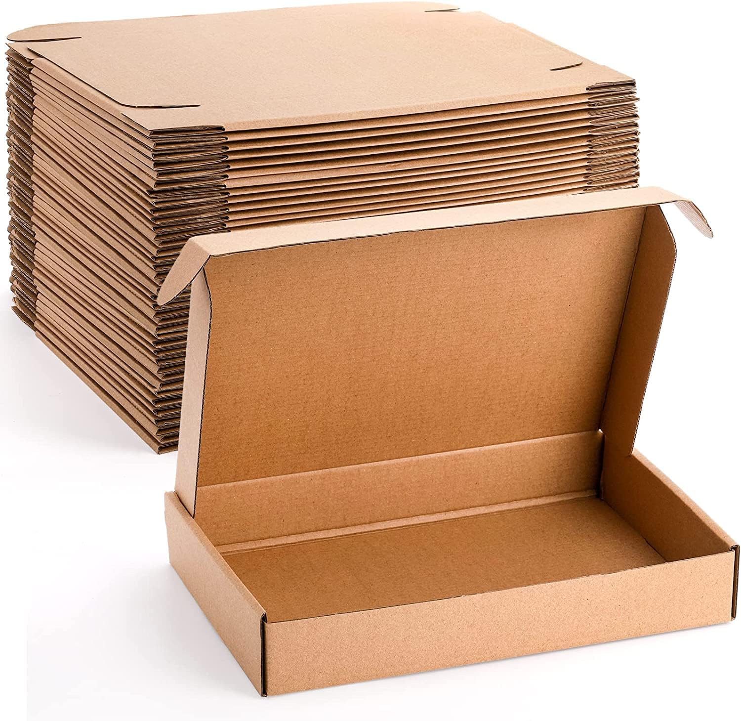 Jucoan 30 Pack 30x20x5 CM Shipping Boxes, Brown Corrugated Cardboard Mailer Boxes, Medium Mailing Boxes for Shipping Packing Small Business