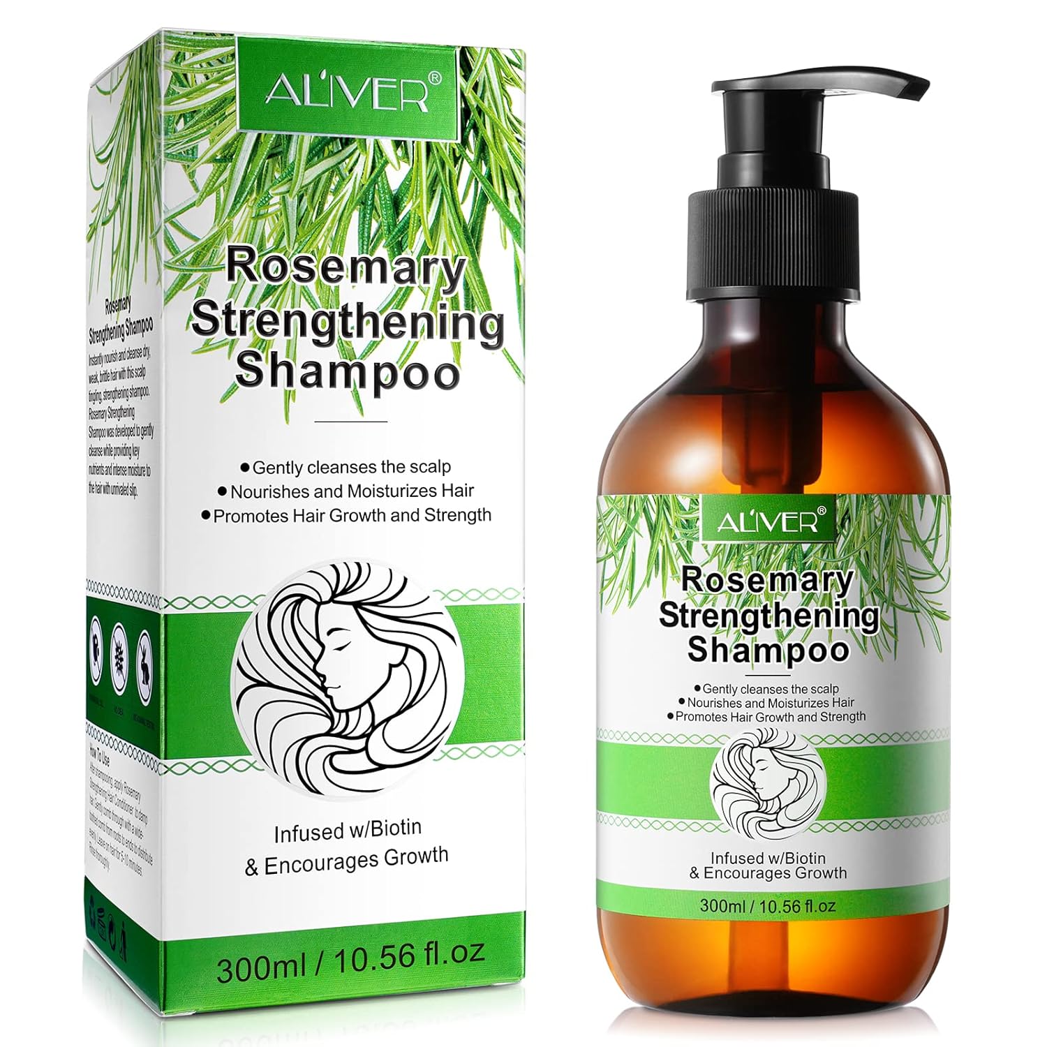 Rosemary Shampoo for Hair Growth, Promotes Thickening, Regrowth & Strengthening Formula for Men & Women with Biotin Hair Loss Shampoo 10 Fl. Oz