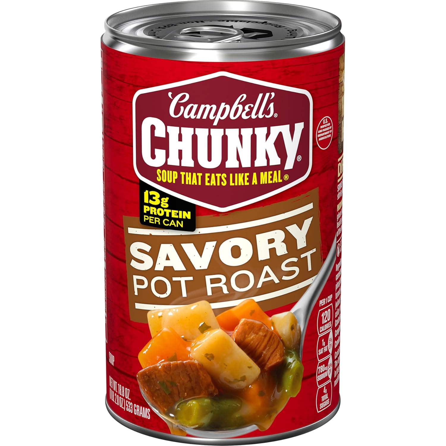 Campbell’s Chunky Soup, Savory Pot Roast Soup, 18.8 oz Can