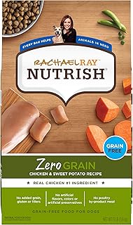 Nutrish Rachael Ray Zero Grain Dry Dog Food, Chicken & Sweet Potato Recipe, 13 Pound Bag