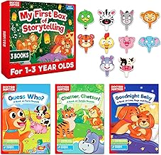 Doctor Jupiter My First Library Set for 1-2-3 Year Old Boys & Girls | Birthday Gifts for Toddler Ages 1+| Children Learning Set of 3 Board Books & 10 Animal Masks