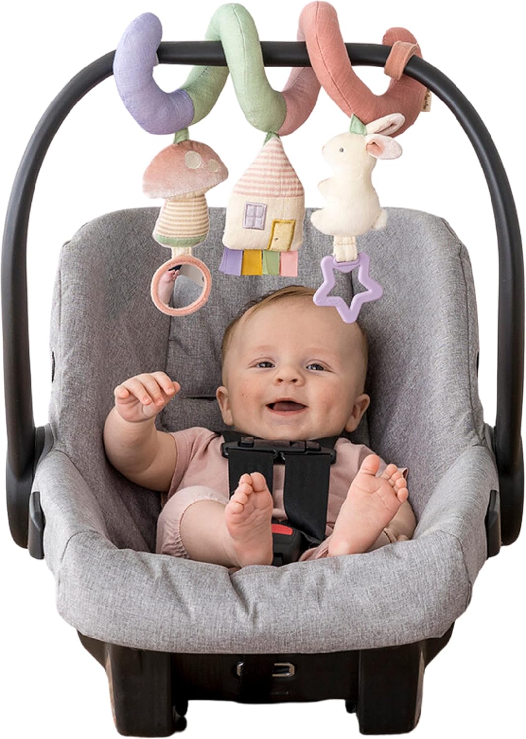 Itzy Ritzy Spiral Car Seat & Stroller Activity Toy Ages 0+ (Pastel Rainbow)