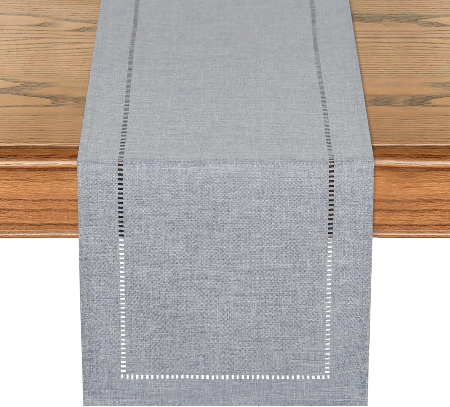 LOMOHOO Rustic Table Runner 72 Inches Long Linen Grey Table Runner,Farmhouse Table Runners,Modern Table Runners for Kitchen Dining Table Decoration13x72Inches