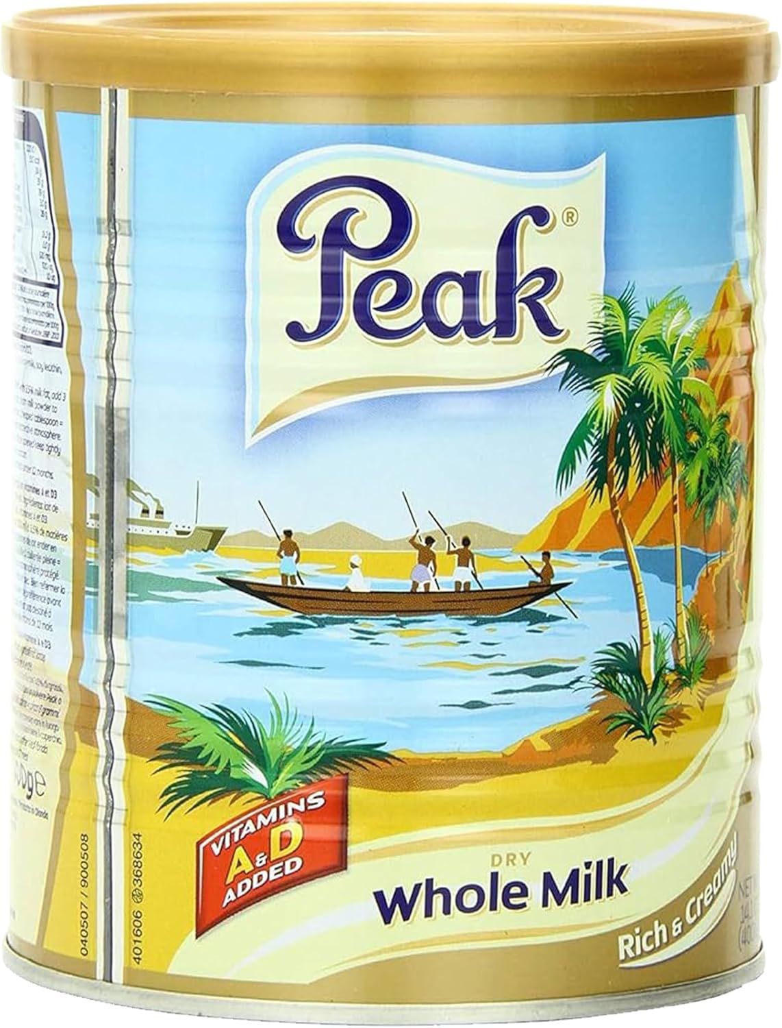 Peak Full Cream Milk Powder, Instant & Quick-Dissolving, Ideal for Tea, Coffee, Baking & Cooking, Long Life Whole Milk Powder for Everyday Use & Emergency Storage, 400g