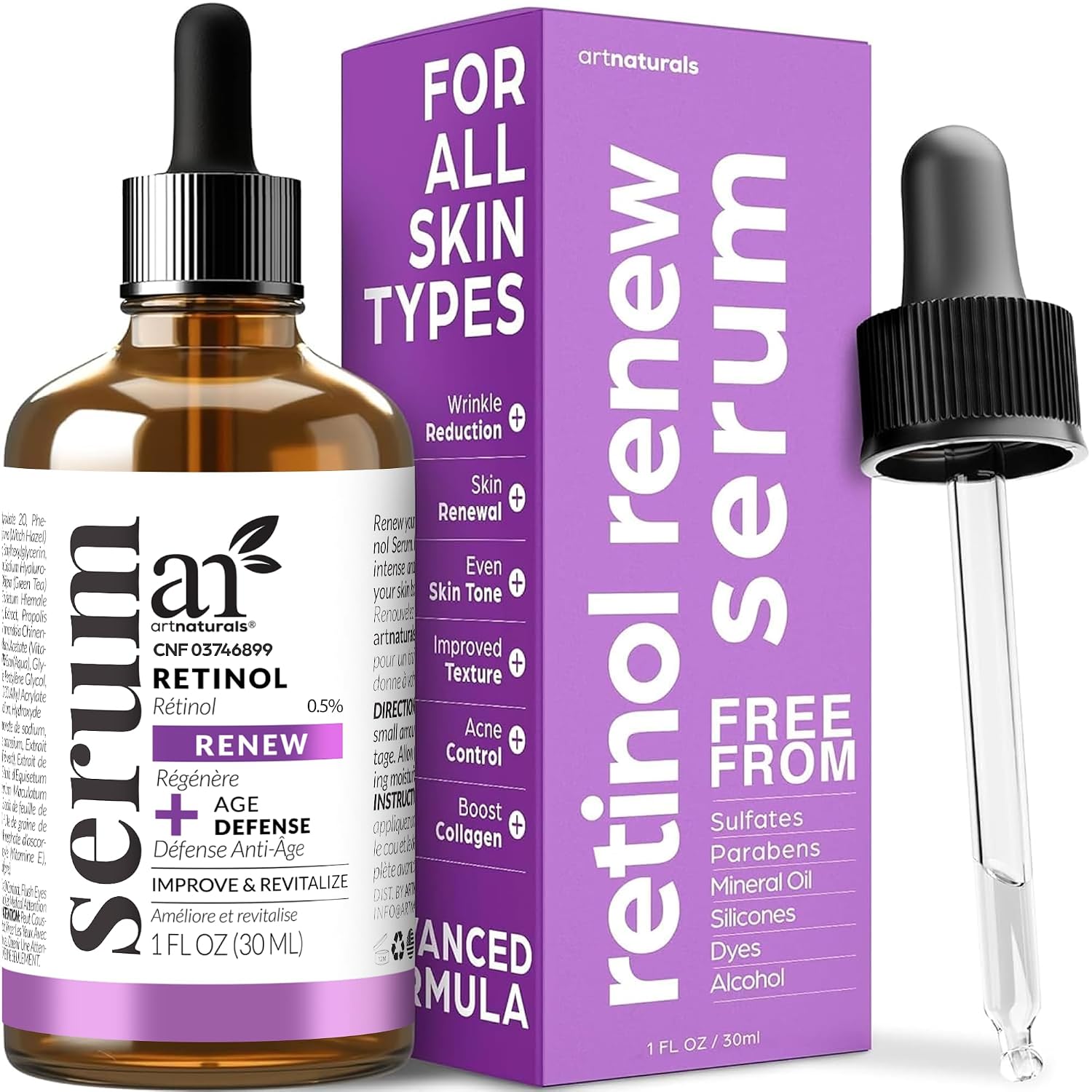 ArtNaturals Retinol Face Serum, 1 fl oz