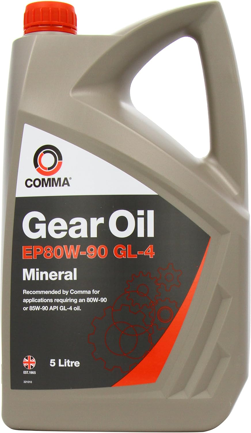 Comma GO45L EP80W90 GL4 Gear Oil, 5 Liter, Grey