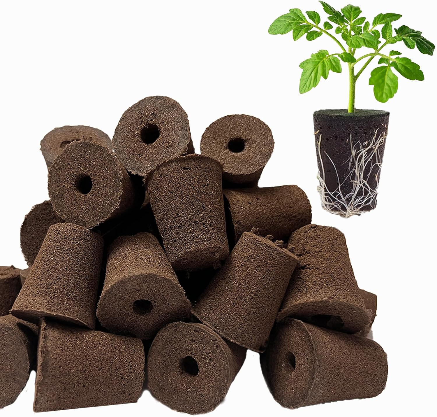 50 Pack Grow Sponges for Hydroponics - Replacement Pods
