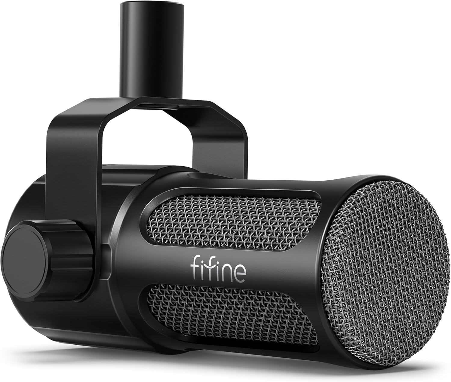 FIFINE XLR Dynamic Microphone, Studio Vocal Mic for Recording, All Metal XLR Podcast Microphone with Mid-Boost, Low-Cut Filter for Voice-Over, Compatible with Mixer/Audio Interface-AmpliTank TANK1