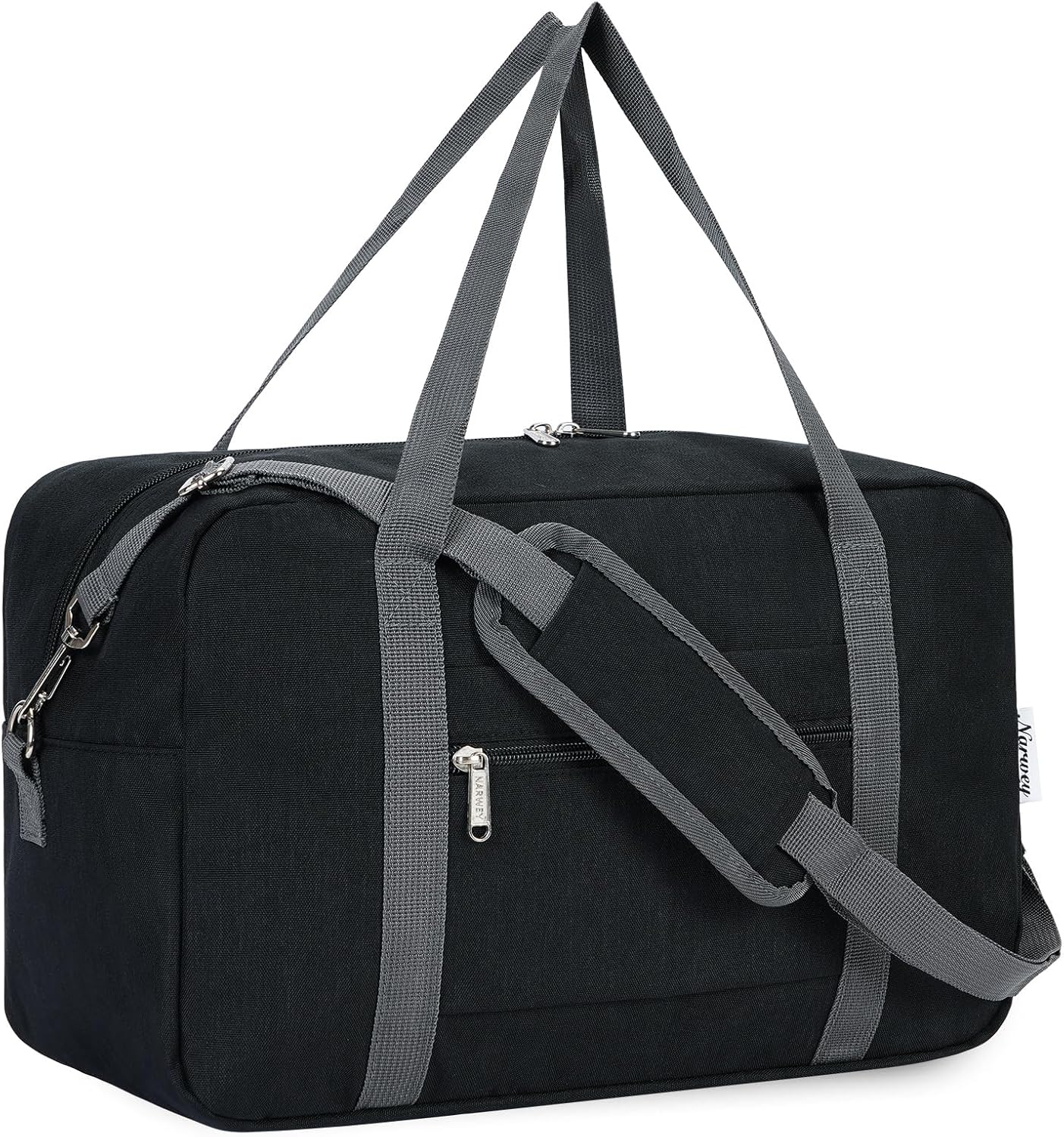 for Ryanair Cabin Bag 40X20X25 Underseat Foldable Travel Duffel Bag Holdall Tote Carry on Luggage Overnight for Women and Men 20L (Black)