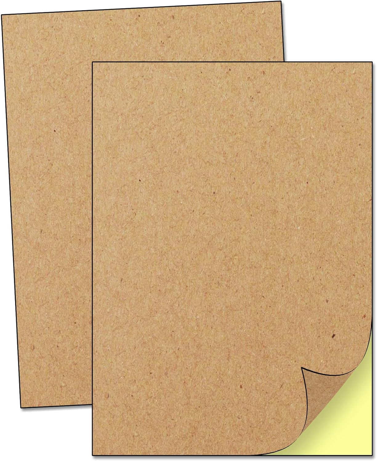 50 sheets - A4 Kraft Brown Sticker Paper Label Sheets, Laser/Inkjet Printing