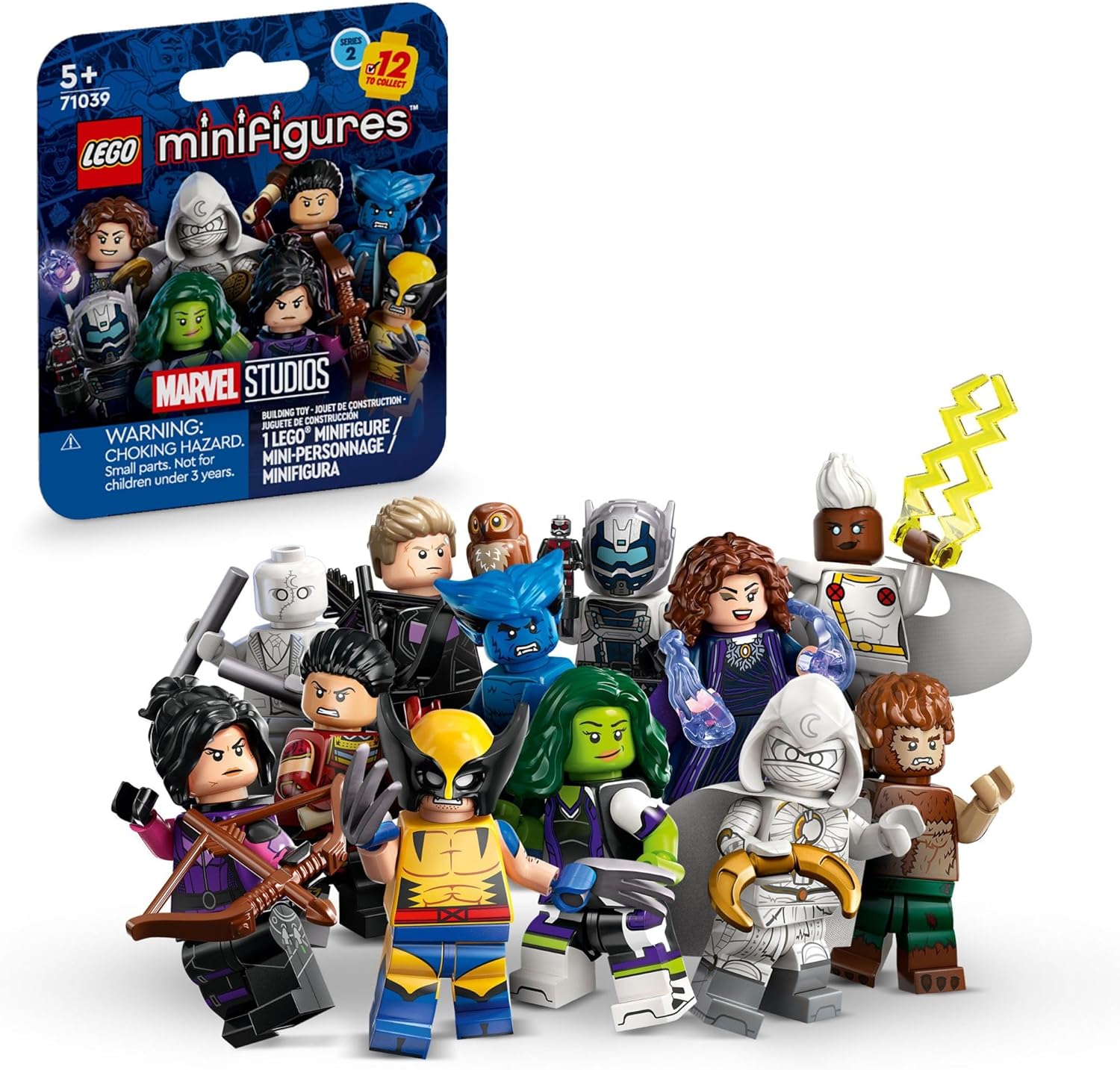 LEGO Minifigures Marvel Series 2 71039 Mystery Blind Box, Surprise Collectible Characters for Role Play or to Add to a Minifigure or Marvel Collection, A Gift for Disney and Marvel Fans