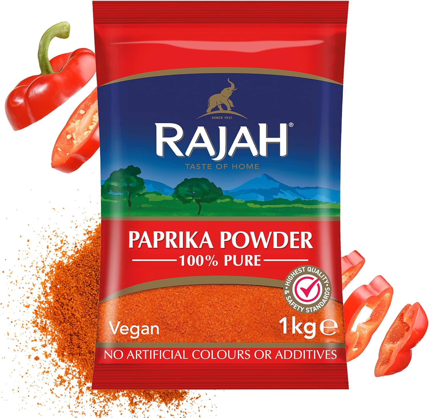 Rajah Spices Paprika Powder | Paprika | Ground Paprika | (1kg)