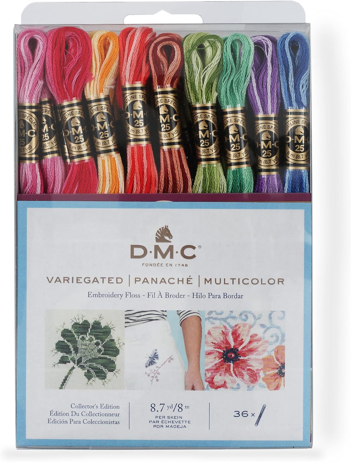 DMC Embroidery Floss Pack - Variegated - 8.7 Yards - 36 skeins