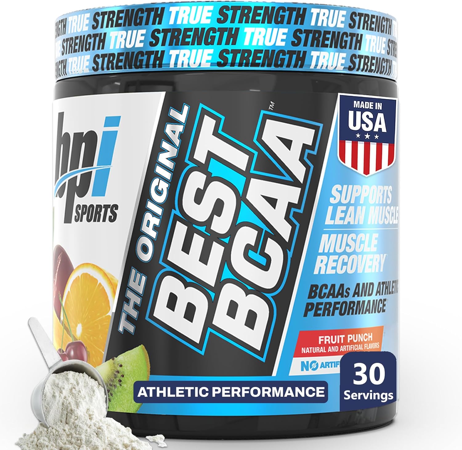 BPI Sports Best BCAA - Building Blocks of Protein and Muscle - Post-Workout Recovery - Weight Loss Support - Fruit Punch, 30 Servings, 300 grams