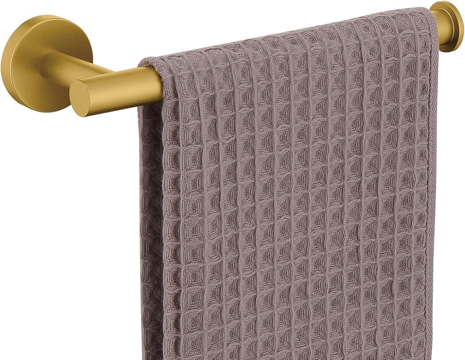 TASTOS Hand Towel Holder Towel Ring Brushed Gold, Premium Stainless Steel Hand Towel Bar Heavy Duty Wall Mounted Modern Bath Accessories, 9 Inch Towel Rack for Bathroom Kitchen