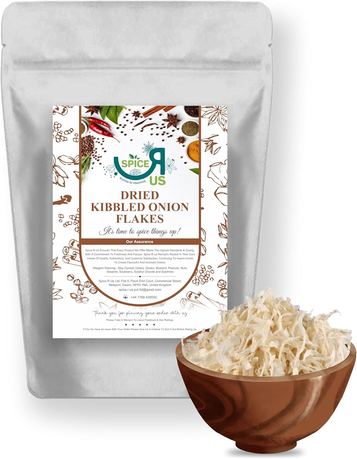 Kibbled Onion | Onion Flakes Dried Seasoning A Grade Premium Quality (25g)