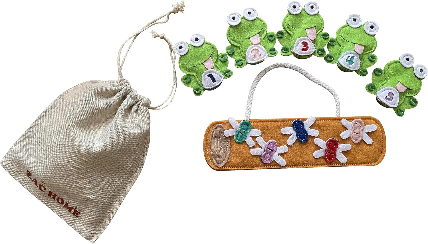 5 Little Speckled Frogs Nursery Rhyme Finger Puppet