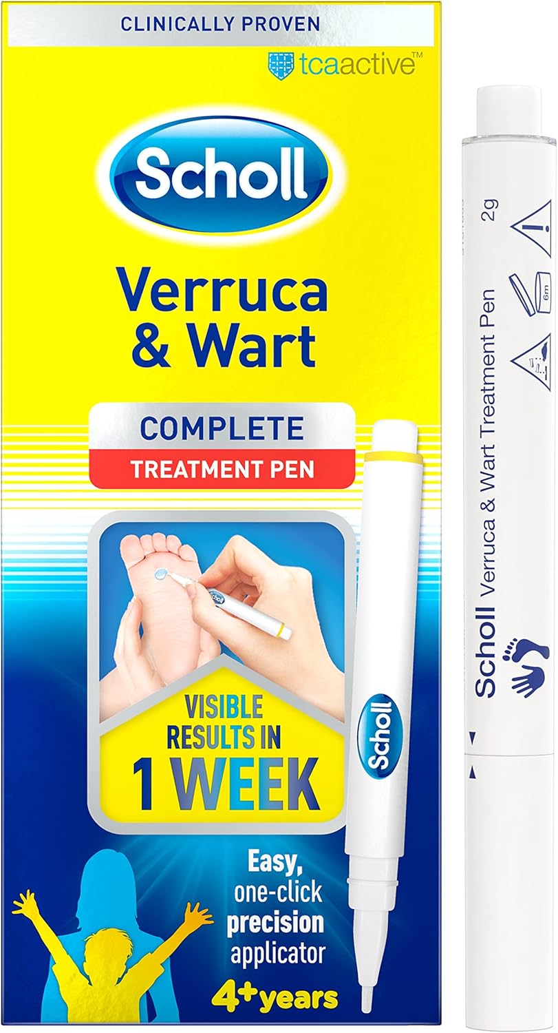 Scholl Verruca and Wart Complete Treatment Pen, 1 Count (Pack of 1)