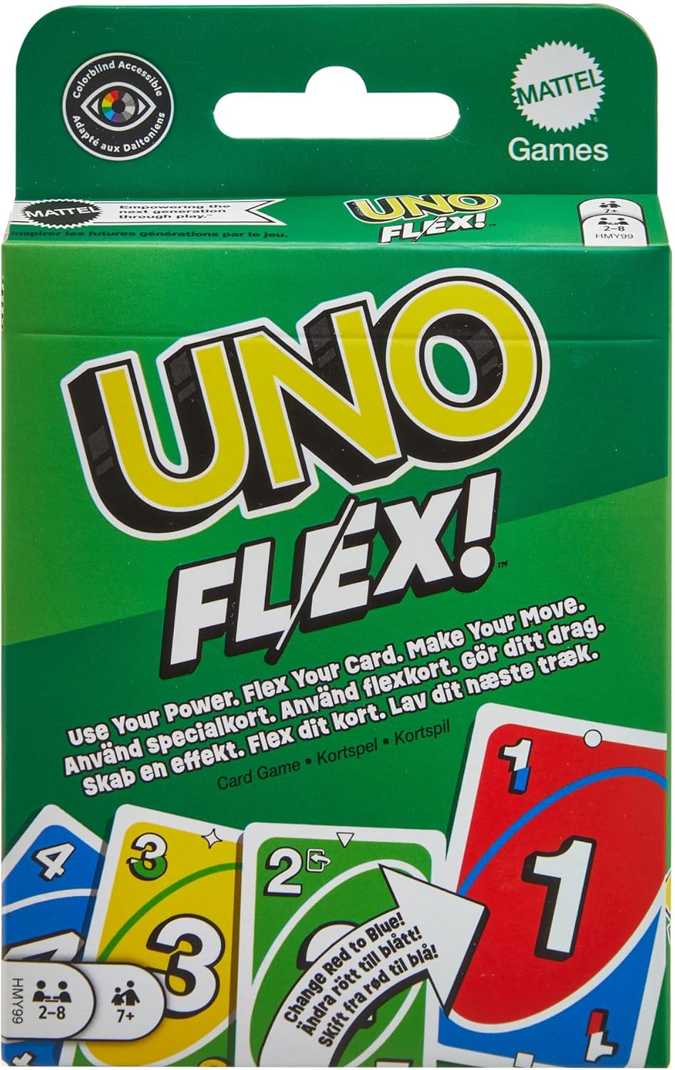 Mattel Games UNO Flex Age 7+, Family Card Game for Kids and Adults for Party Game Night, Use as a Travel Game or Engaging Gift for Kids, 2 to 8 Players, Ages 7 and Up, HMY99