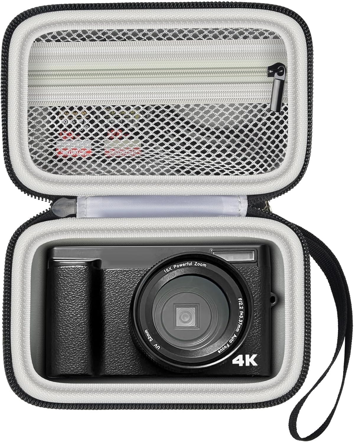 Digital Camera Case Compatible with TEBNGIHNM for Duluvulu for Oiadek for zheozeig for Zostuic for Toiauaha 4K Vlogging Camera. Storage Holder Bag for Canon PowerShot (Box Only)- Grey Inner