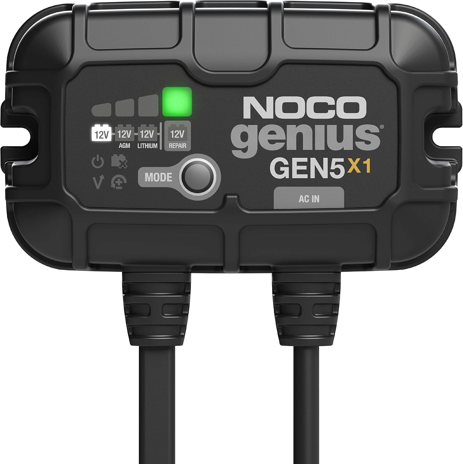 NOCO Genius GEN5X1: 1-Bank, 5A Onboard Battery Charger - 5A Per Bank, 12V Waterproof Marine Charger with Overcharge Protection & Temperature Compensation – for Lead-Acid & Lithium Batteries