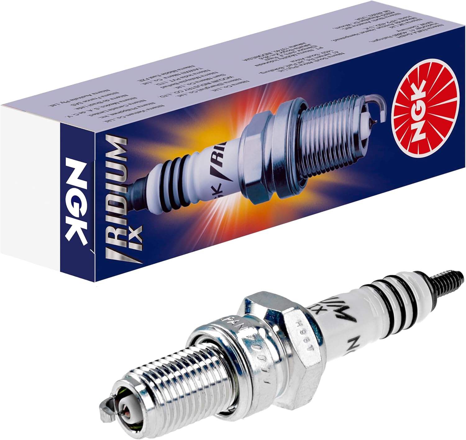 NGK Spark Plug DR8EIX Iridium IX 6681, silver/white