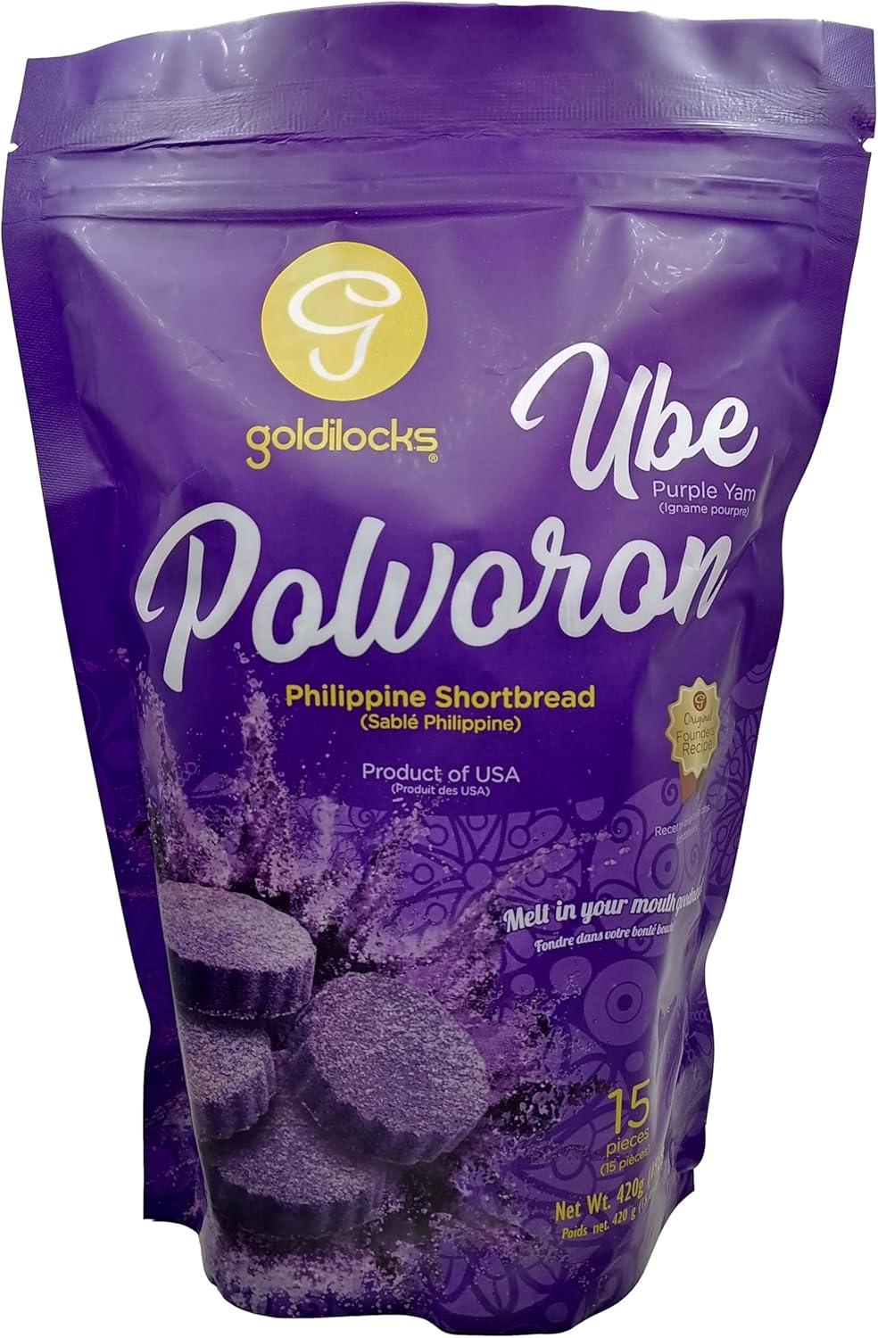 Goldilocks Polvoron UBE 30 PCS 2 Bags