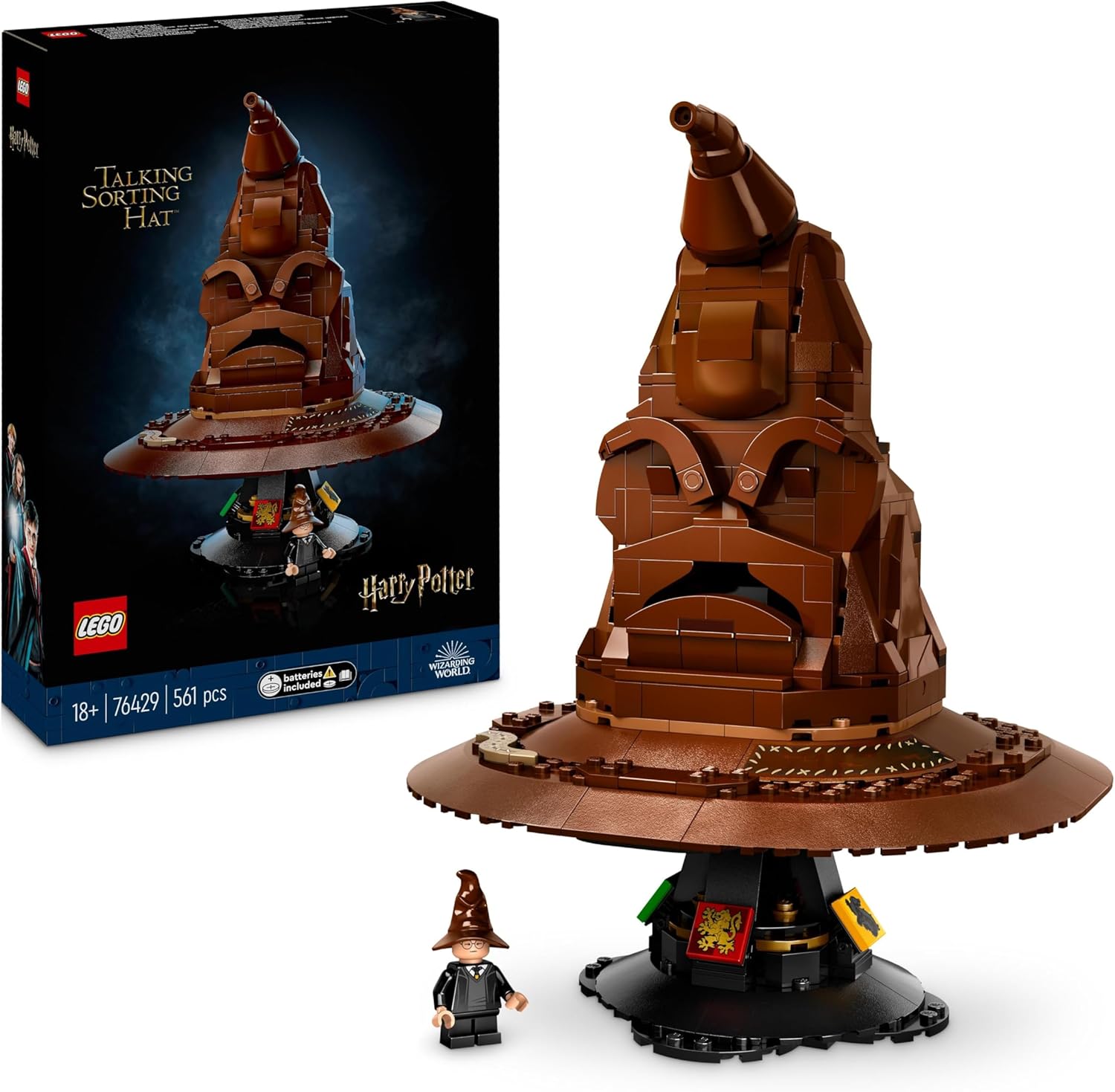LEGO Harry Potter Talking Sorting Hat Set, Model Kit for Adults to build with 31 Randomised Sounds and a Character Minifigure, Wizarding World Gifts for Men, Women, Him or Her 76429