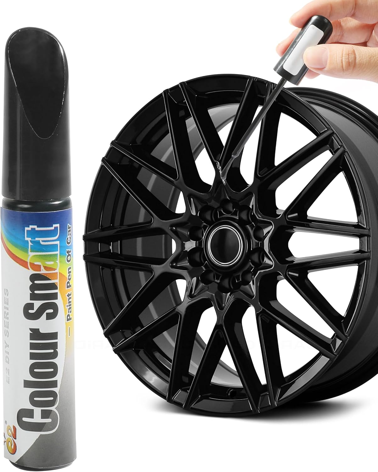 Touch Up Paint for Cars,Rim Paint,Car Accessories Wheel Paint,Auto Touch Up Paint,Car Scratch Remover Pen,Rim Scratch Repair,Car Paint Automotive Paint, Rim Paint for Car Wheel Repair (Black)