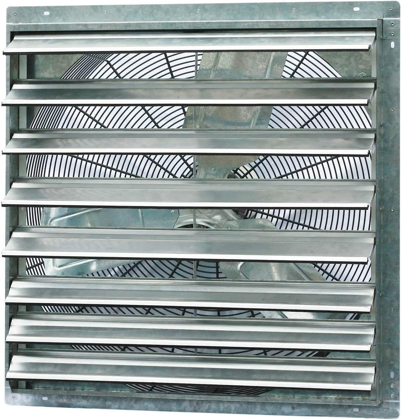 Iliving ILG8SF30S Wall-Mounted Single Speed Shutter Exhaust Fan, 30"